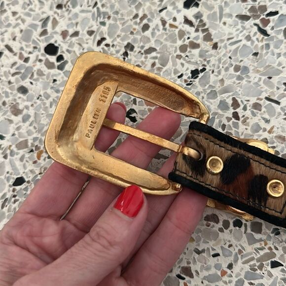 Leatherock San Diego brown gold leopard belt small s - Picture 6 of 6